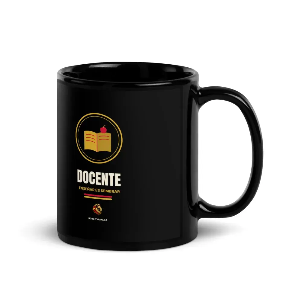 Docente — Taza — Black — Handle on Right