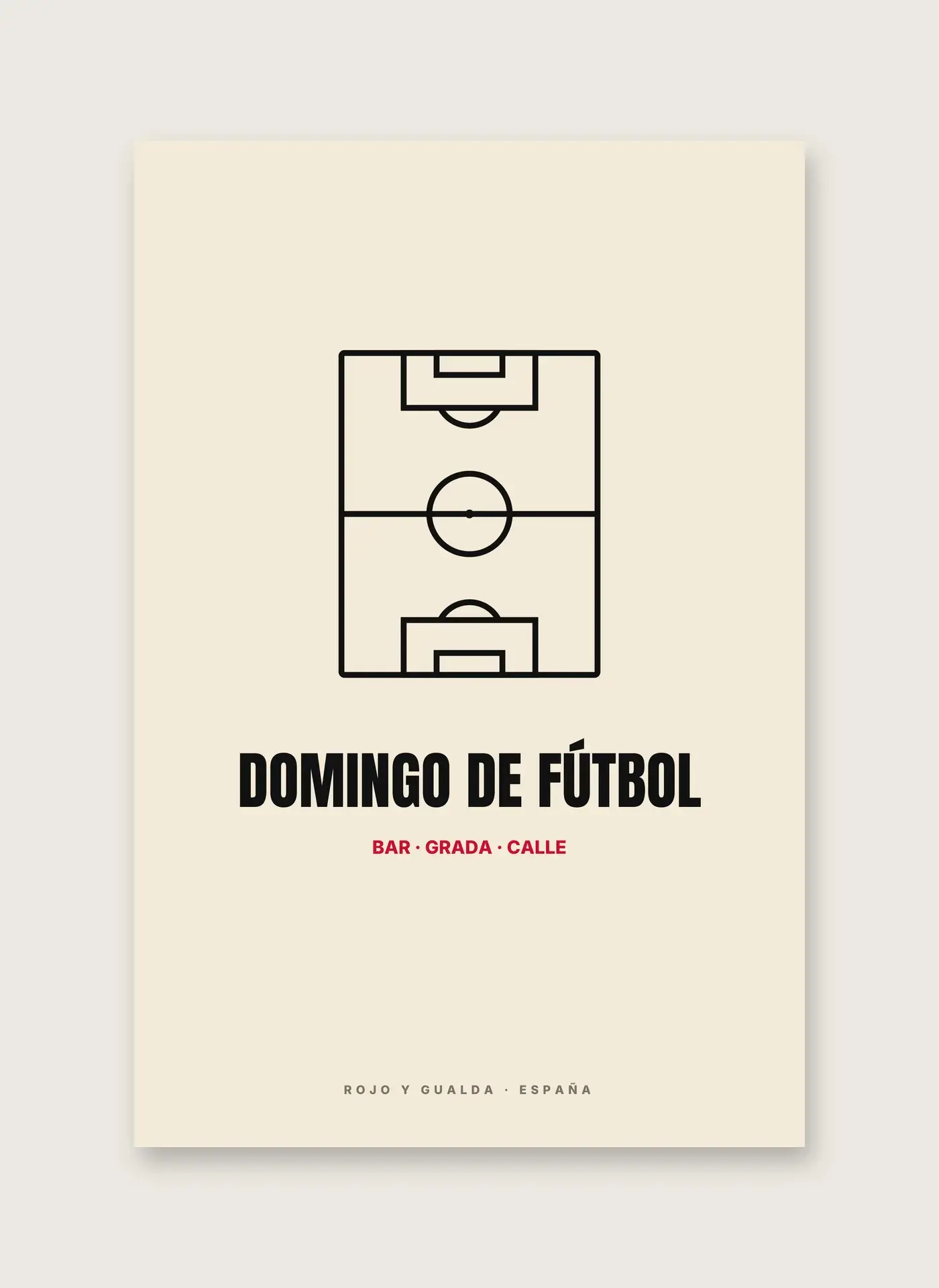 Domingo de Fútbol — Lámina enmarcada — detalle