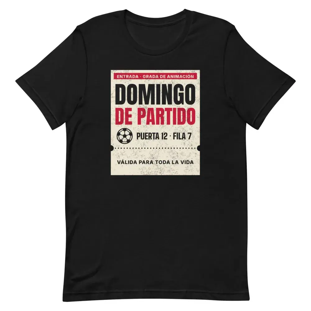 Domingo de Partido — Camiseta — Black — Front
