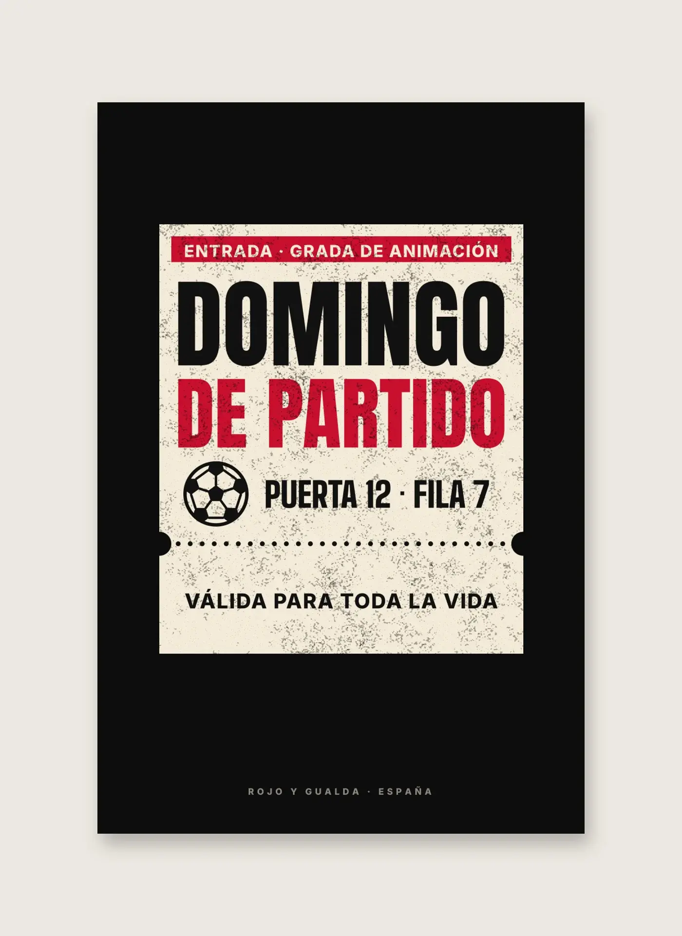 Domingo de Partido — Lámina enmarcada — detalle