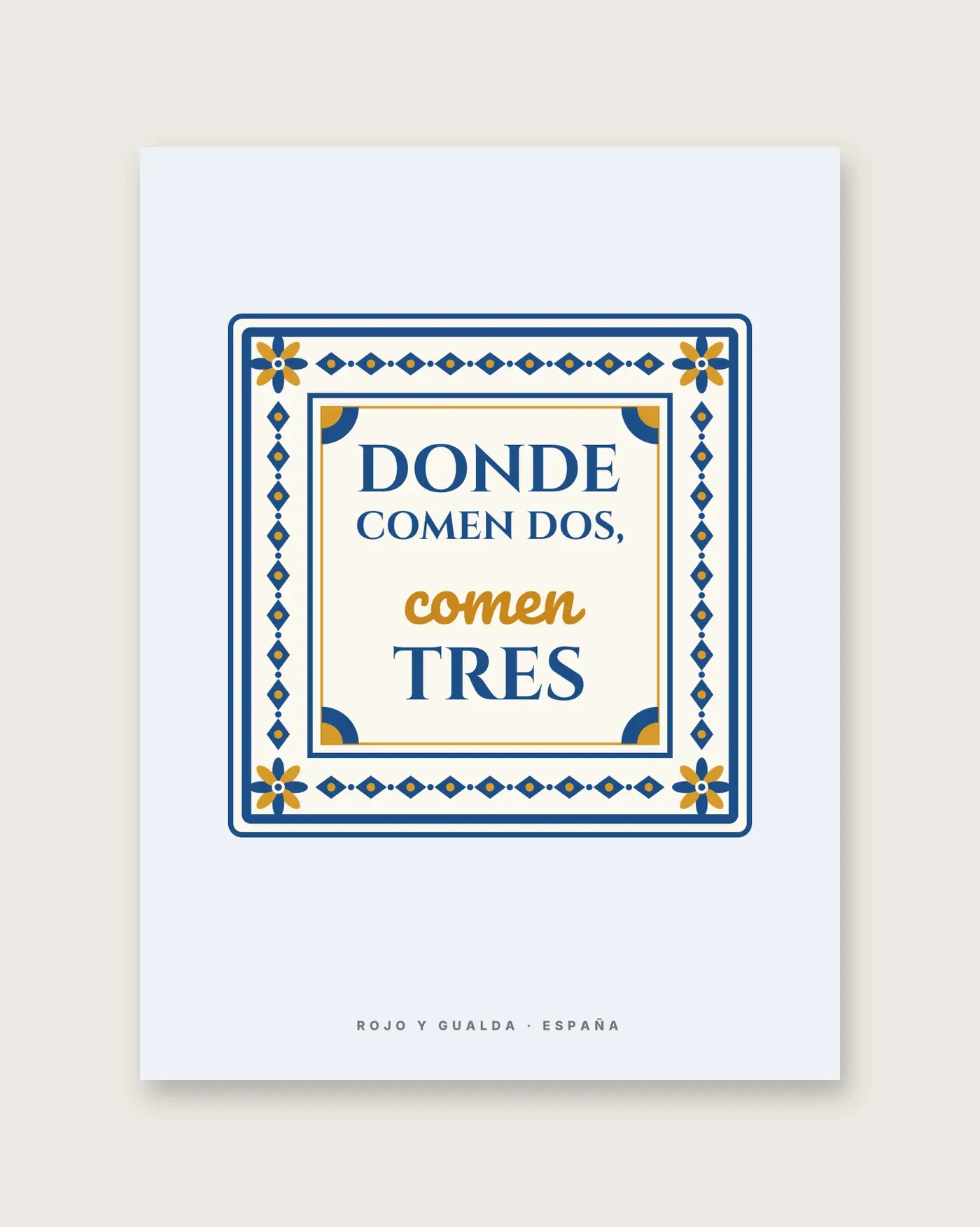 «Donde comen dos, comen tres» — Póster — detalle