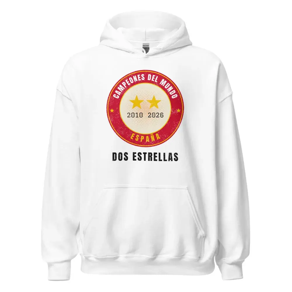 Dos Estrellas · Día — Sudadera con capucha — White