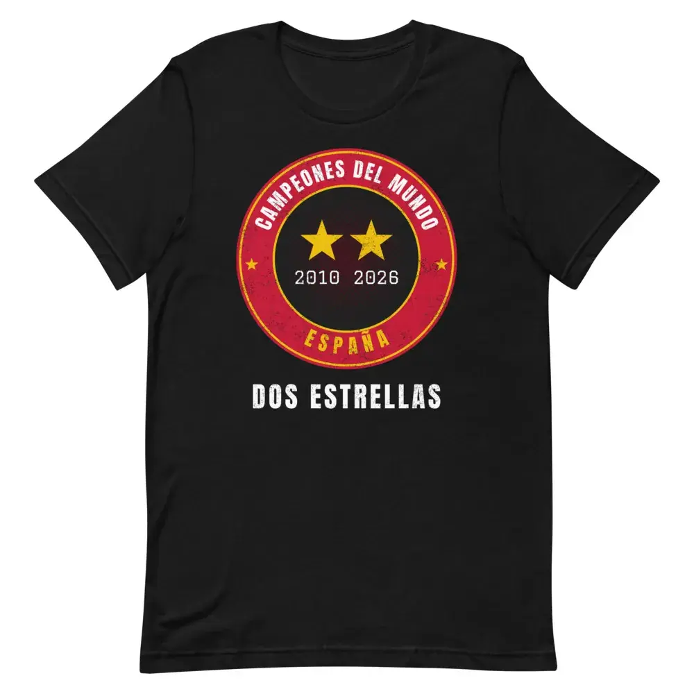 Dos Estrellas · Noche — Camiseta — Black — Front