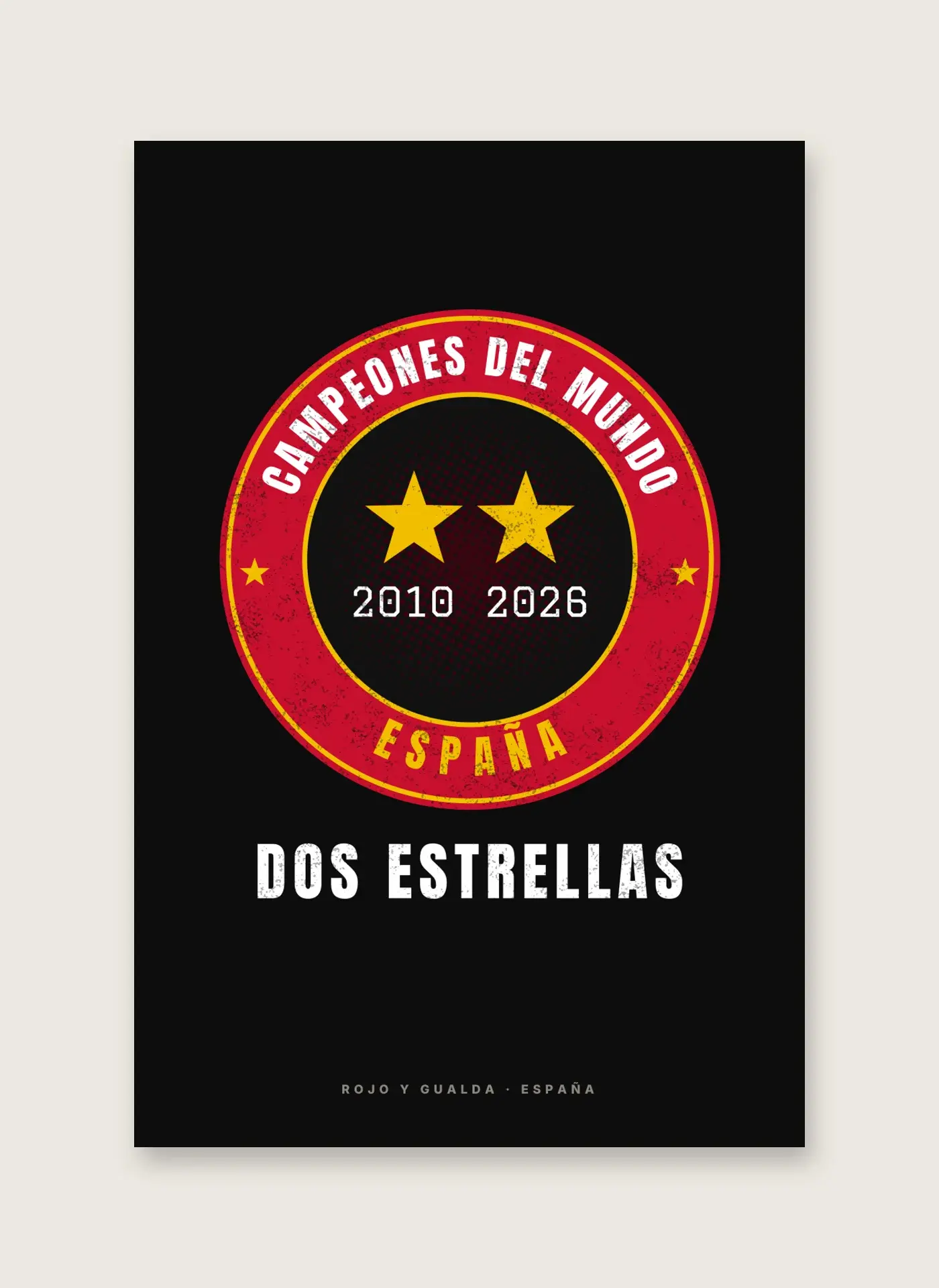 Dos Estrellas · Noche — Lámina enmarcada — detalle