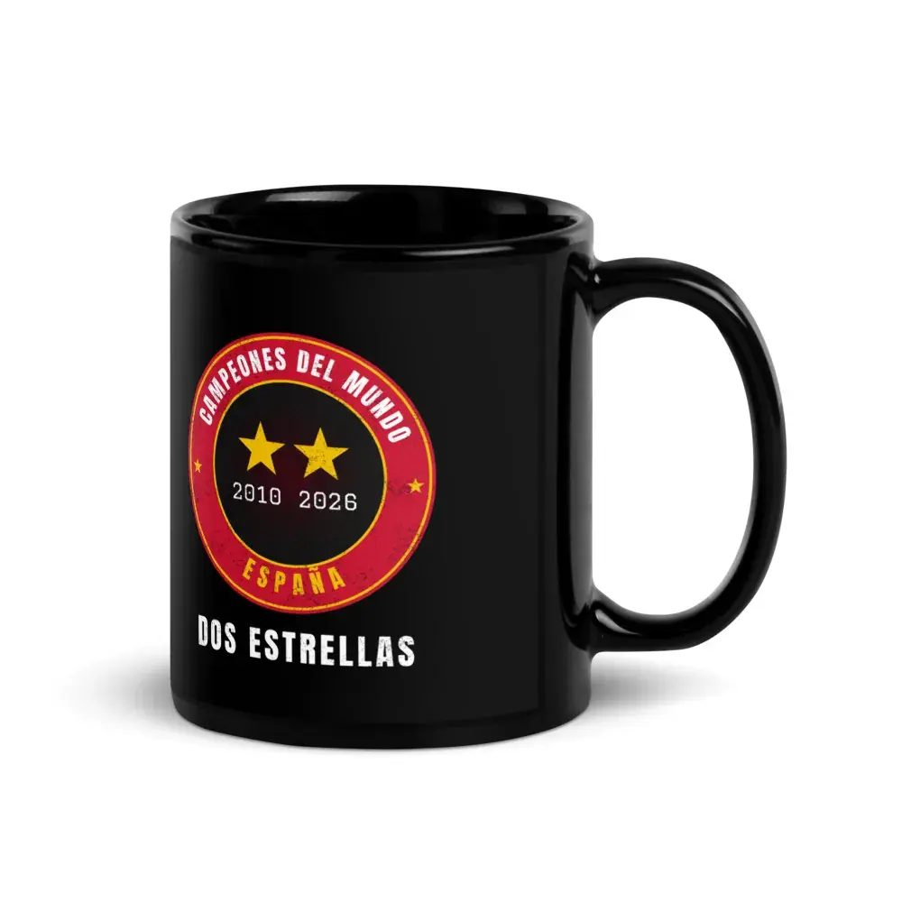 Dos Estrellas · Noche — Taza — Black — Handle on Right