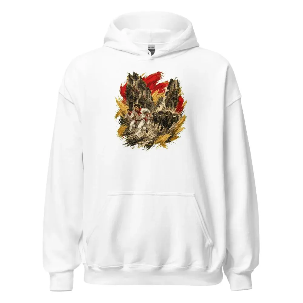 El Encierro · Arte — Sudadera con capucha — White