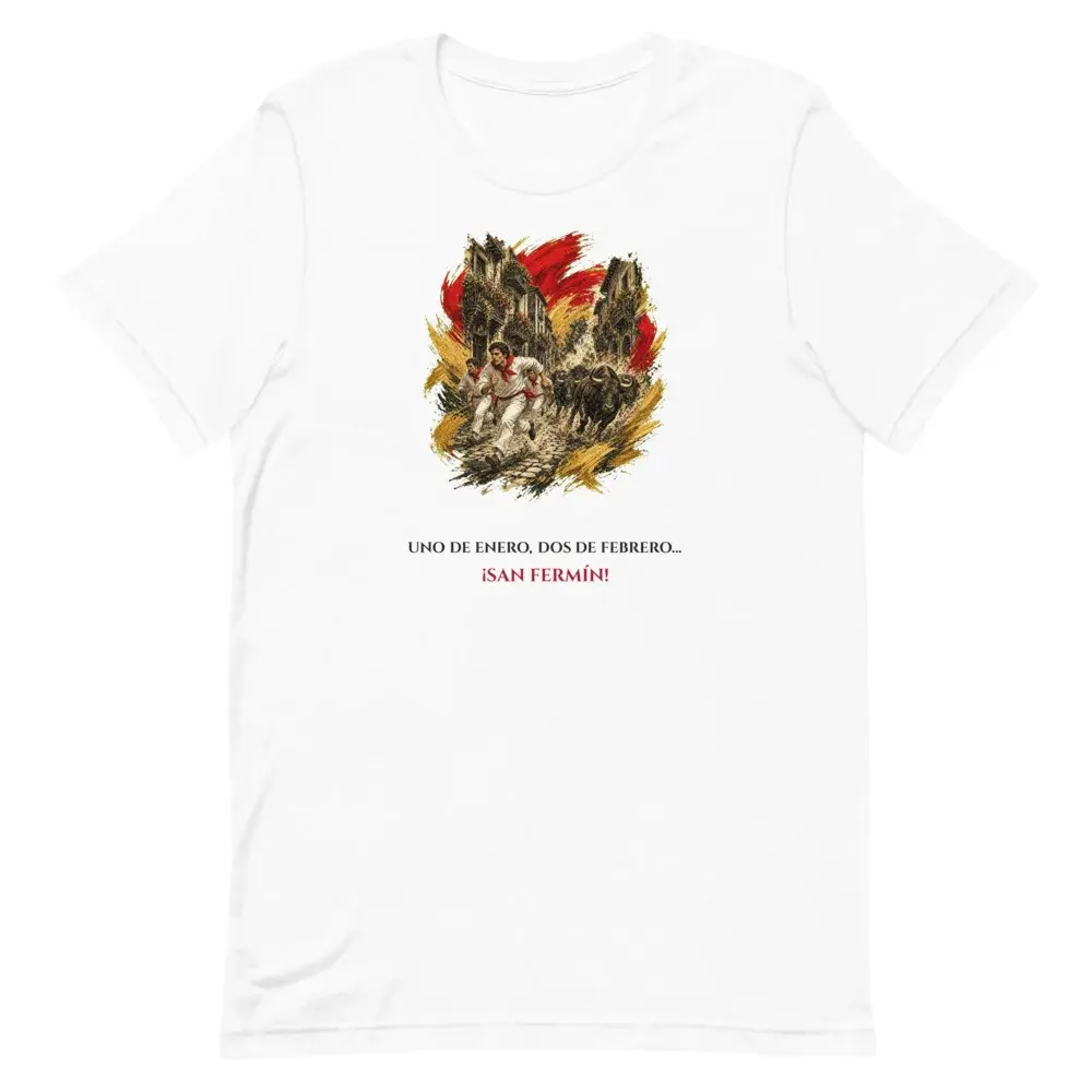 El Encierro · Frase — Camiseta — White — Front