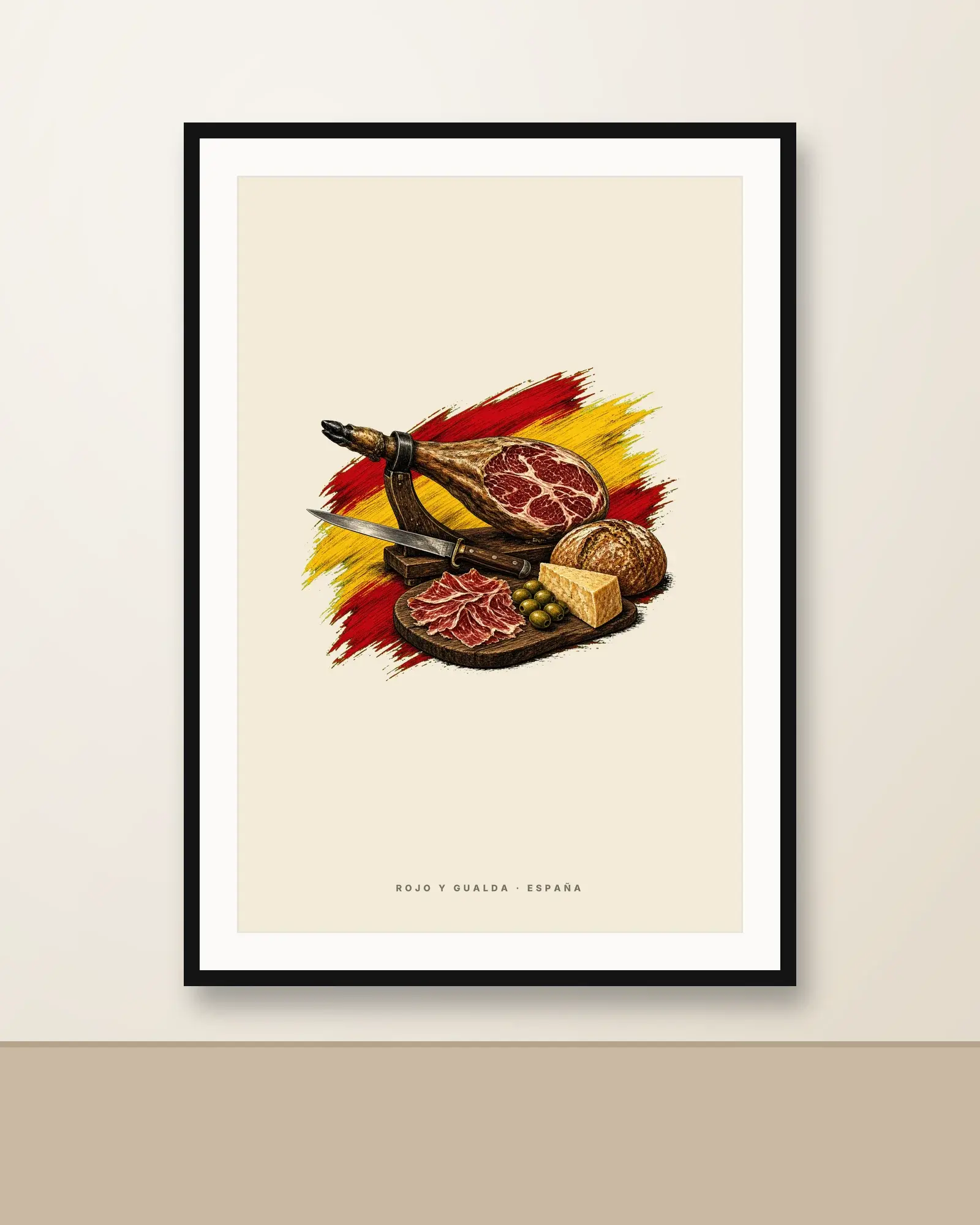 El Jamón · Arte — Lámina enmarcada