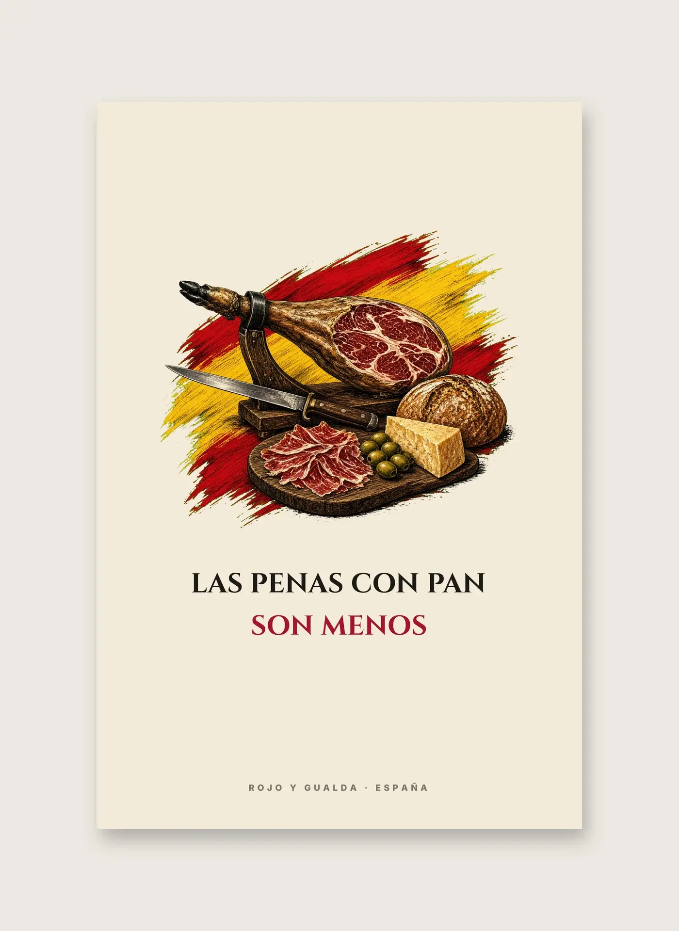 El Jamón · Frase — Lámina enmarcada — detalle