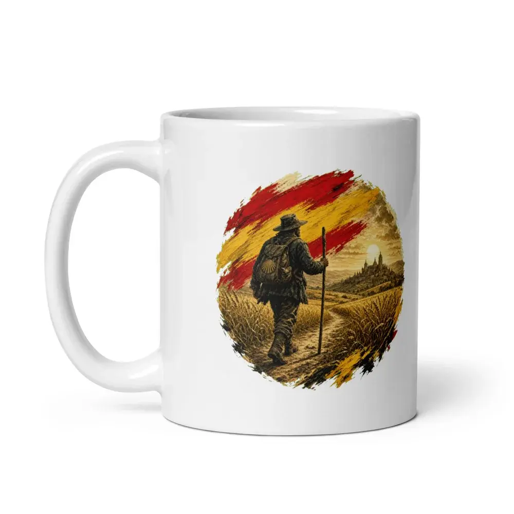 El Peregrino · Arte — Taza — White — Handle on Left