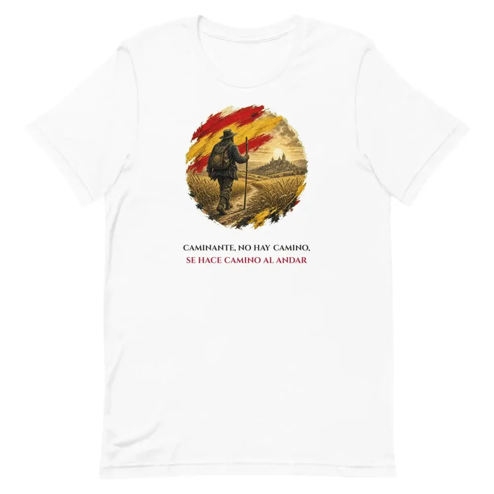 El Peregrino · Frase — Camiseta — White — Front
