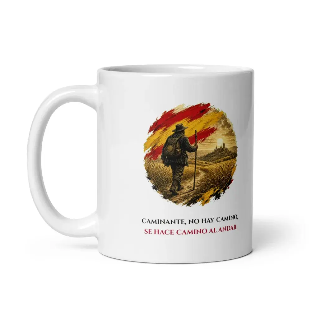 El Peregrino · Frase — Taza — White — Handle on Left