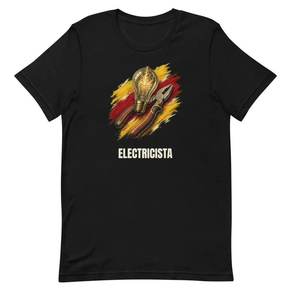 Electricista · Arte — Camiseta — Black — Front