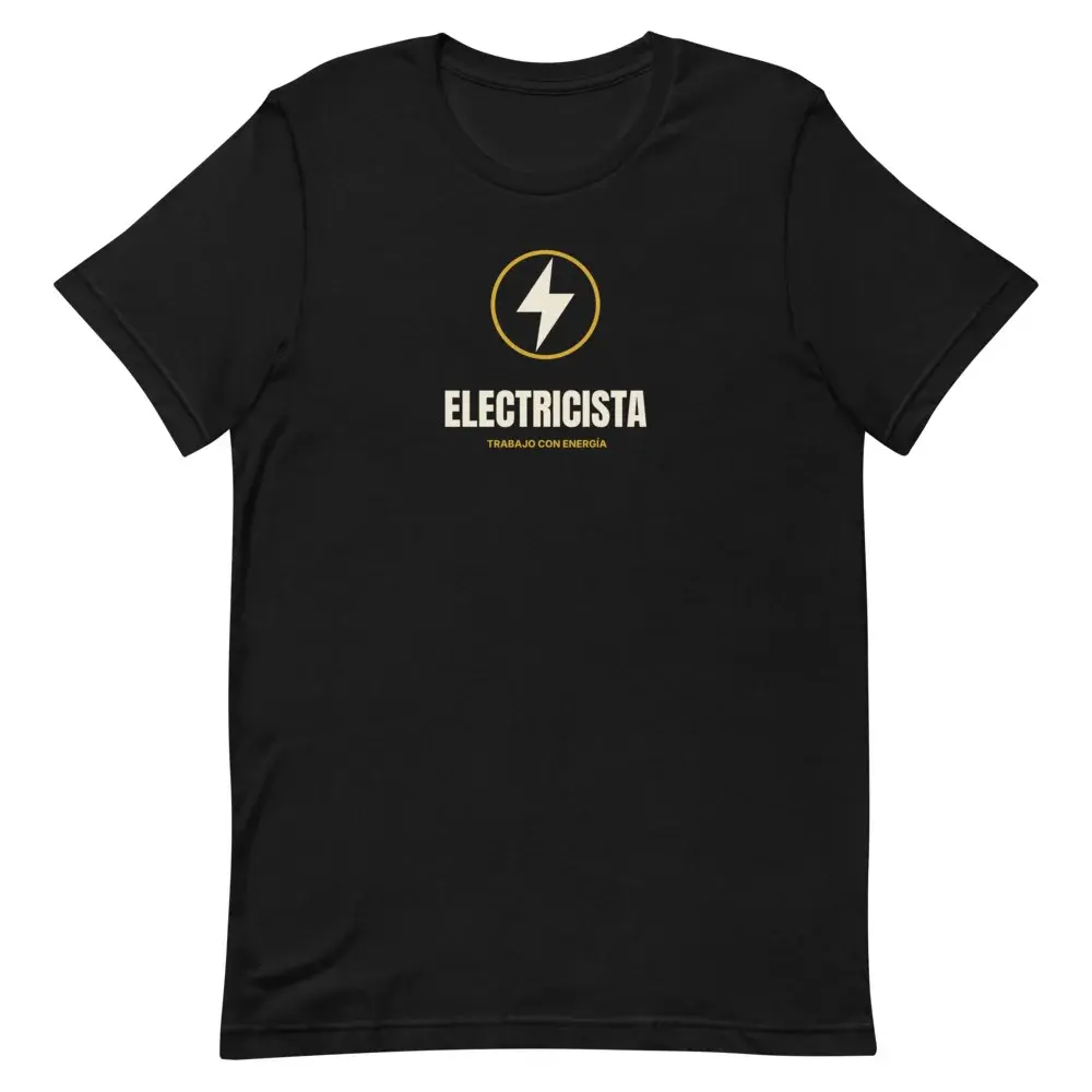 Electricista Minimal — Camiseta — Black — Front