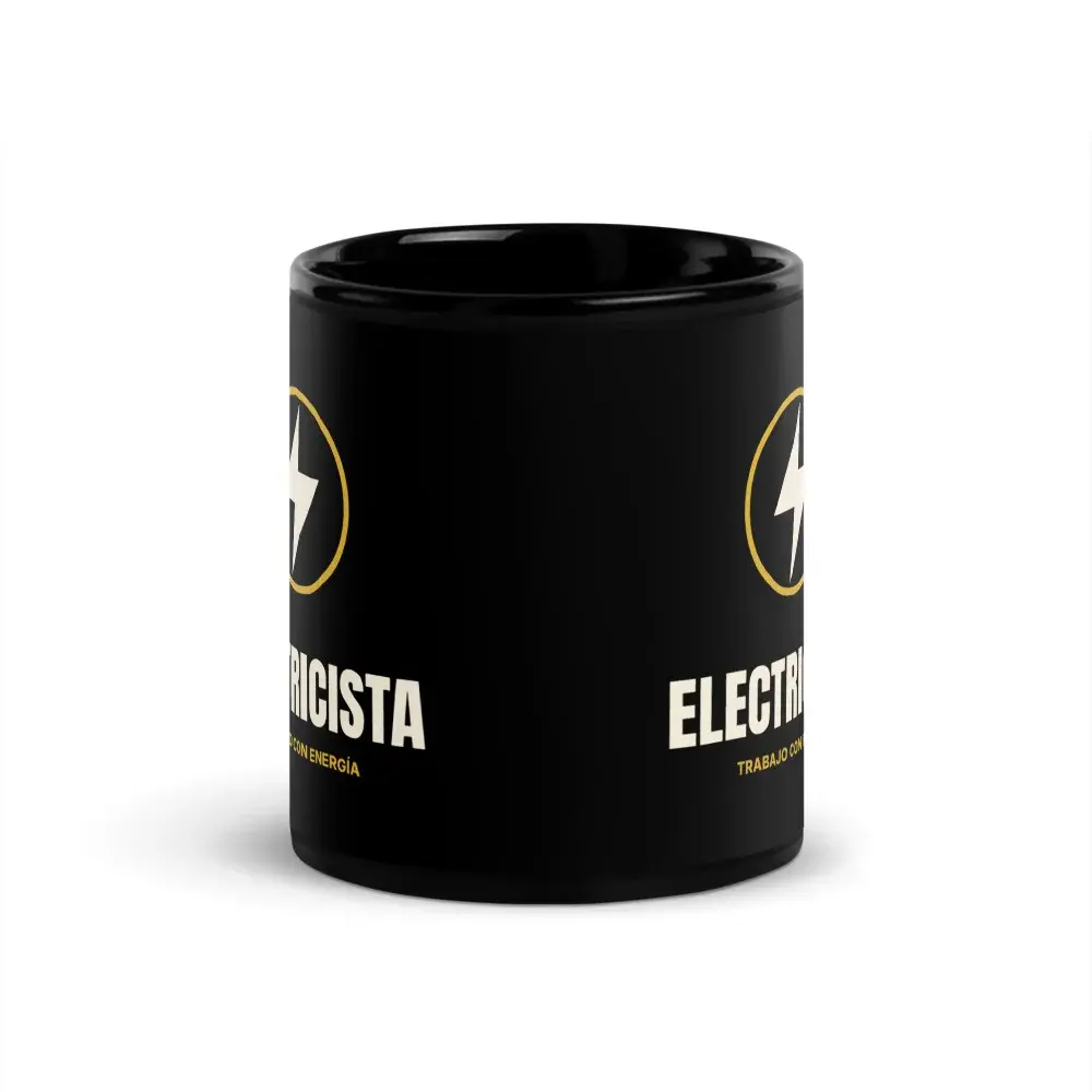 Electricista Minimal — Taza — Black — Front