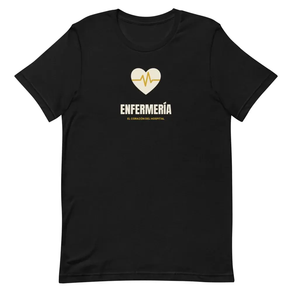 Enfermería Minimal — Camiseta — Black — Front