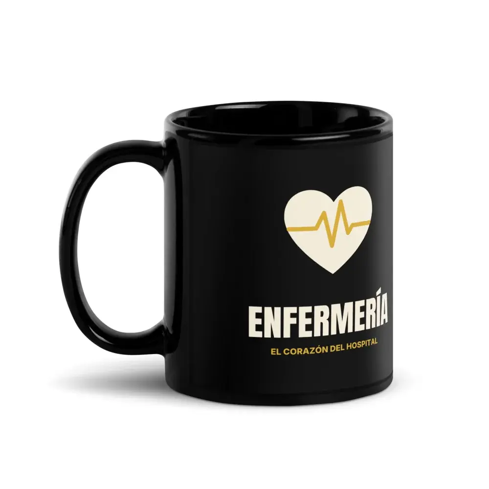 Enfermería Minimal — Taza — Black