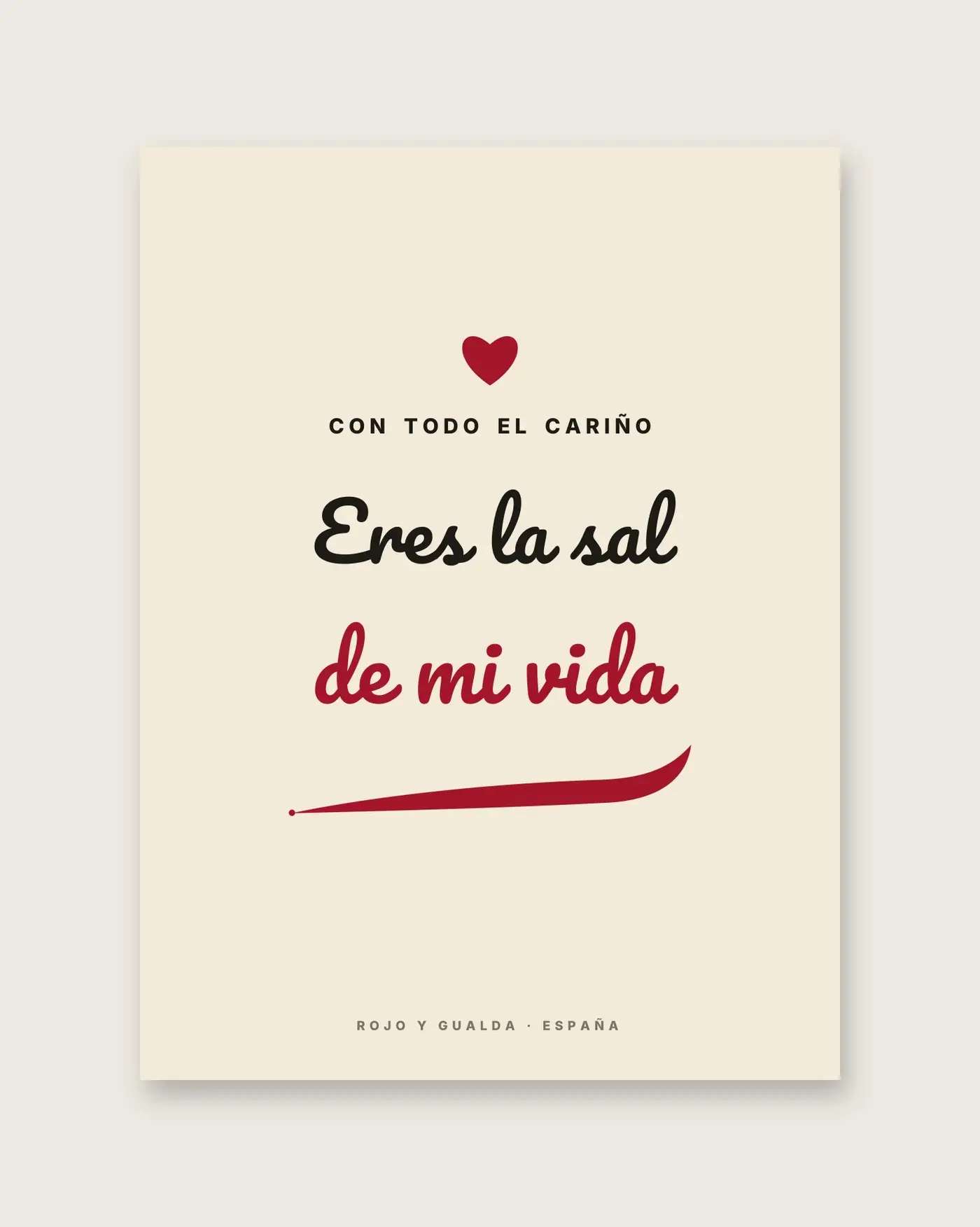 «Eres la sal de mi vida» — Póster — detalle