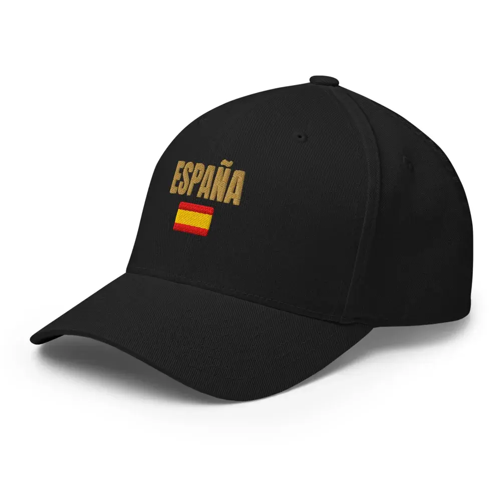 España Bordada — Gorra bordada — Black — Left Front