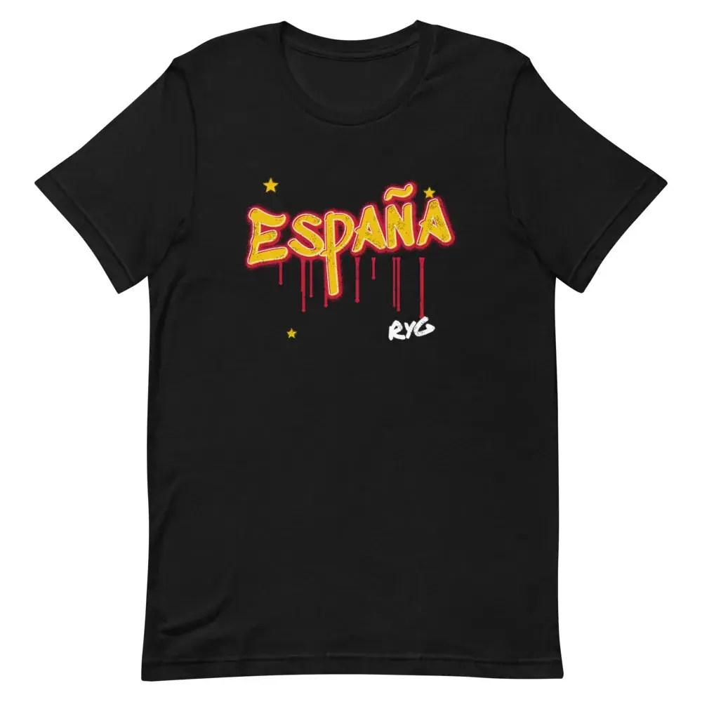 España en Spray — Camiseta — Black — Front
