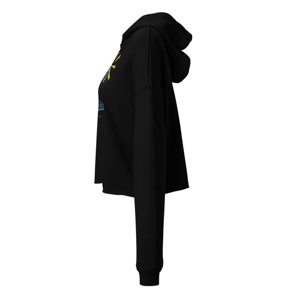 Galicia · Postal — Sudadera corta de mujer — Black — Left