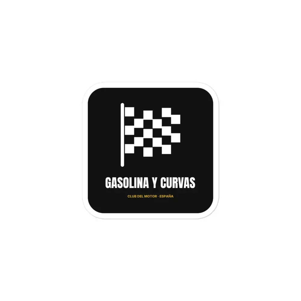 Gasolina y Curvas — Pegatina — White