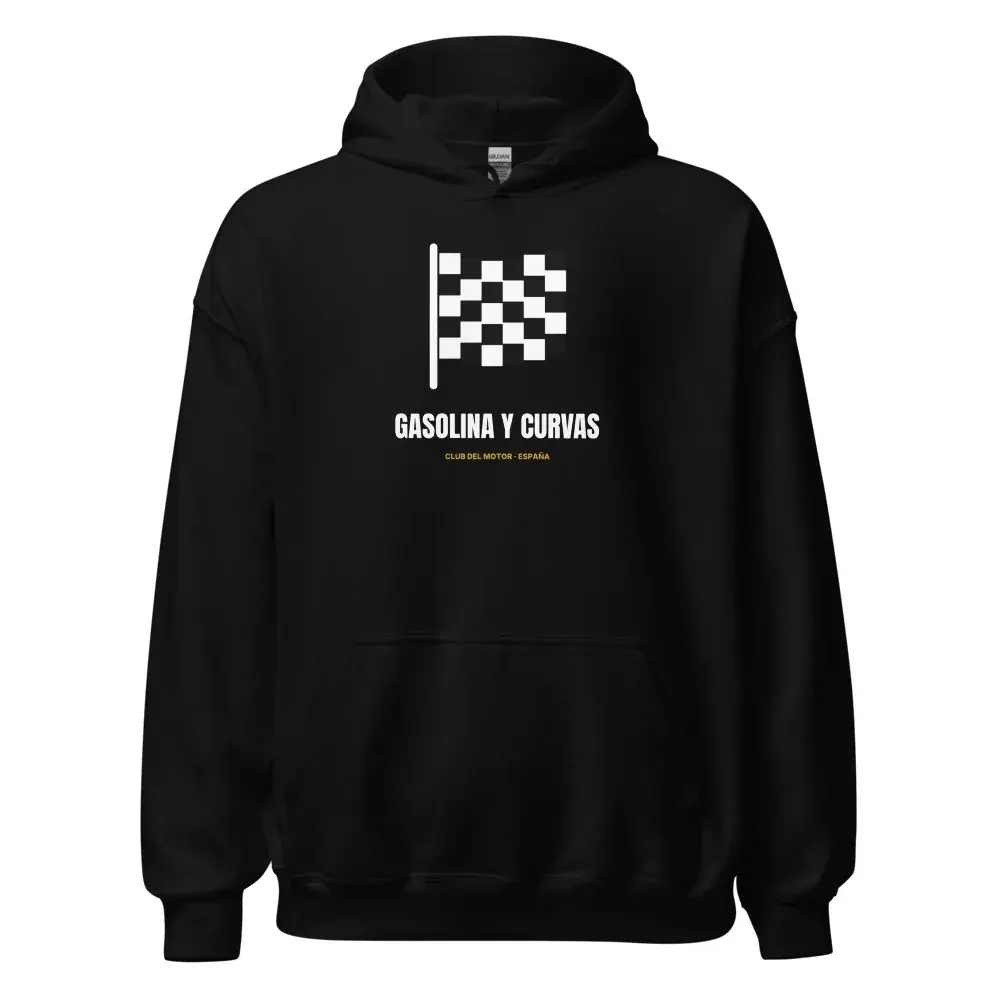 Gasolina y Curvas — Sudadera con capucha — Black