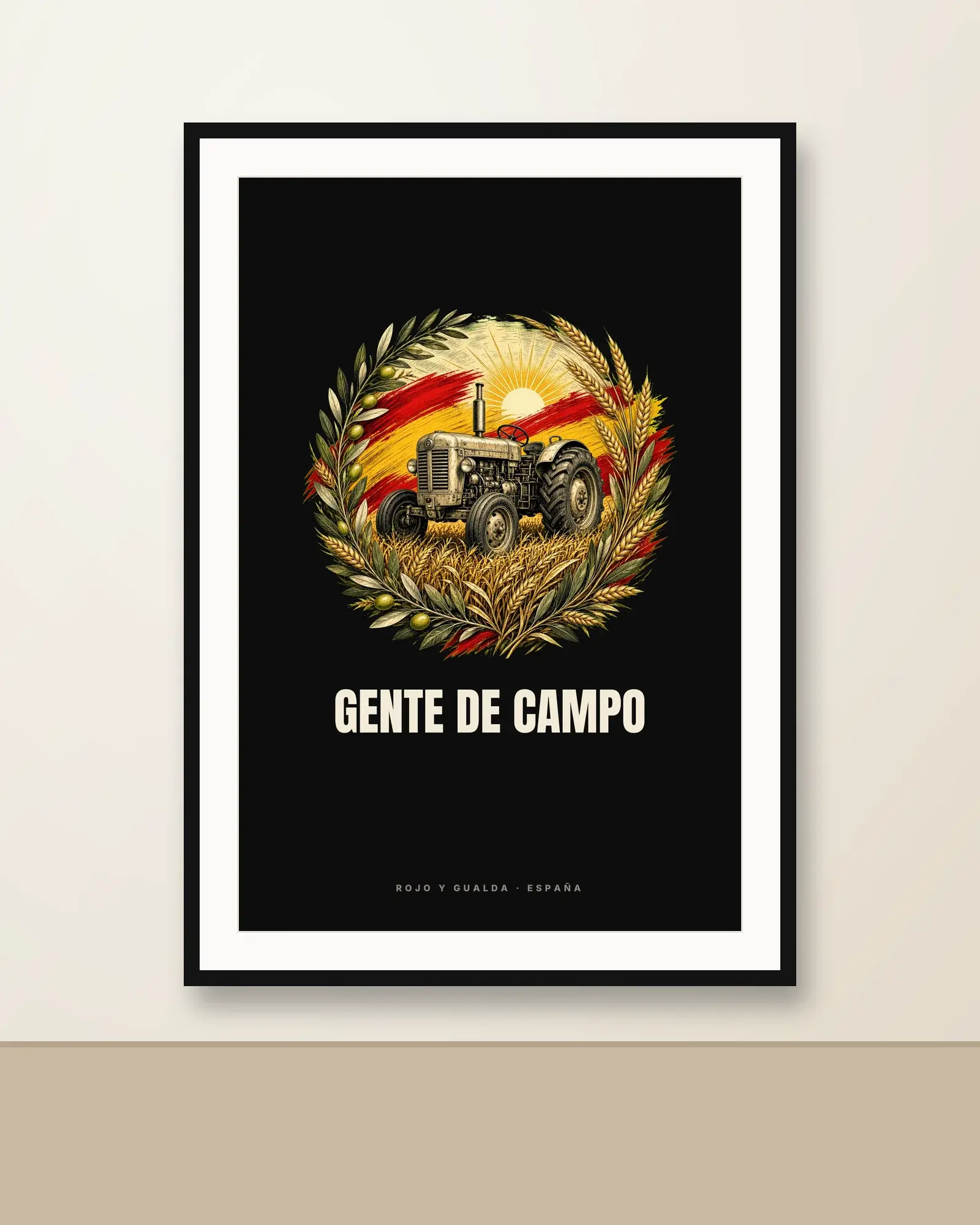 Gente de Campo · Arte — Lámina enmarcada — Black
