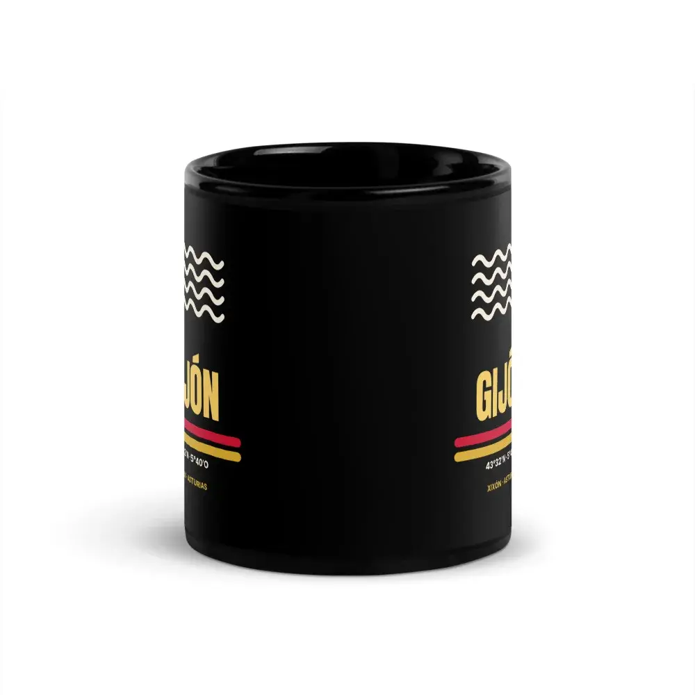 Gijón — Taza — Black — Front