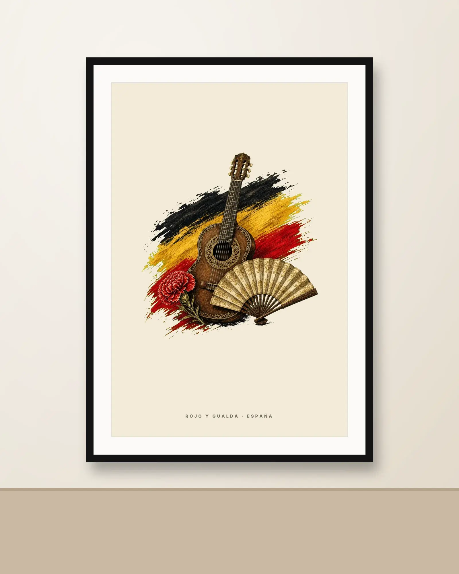 Guitarra Flamenca · Arte — Lámina enmarcada