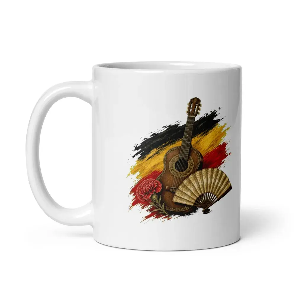 Guitarra Flamenca · Arte — Taza — White — Handle on Left