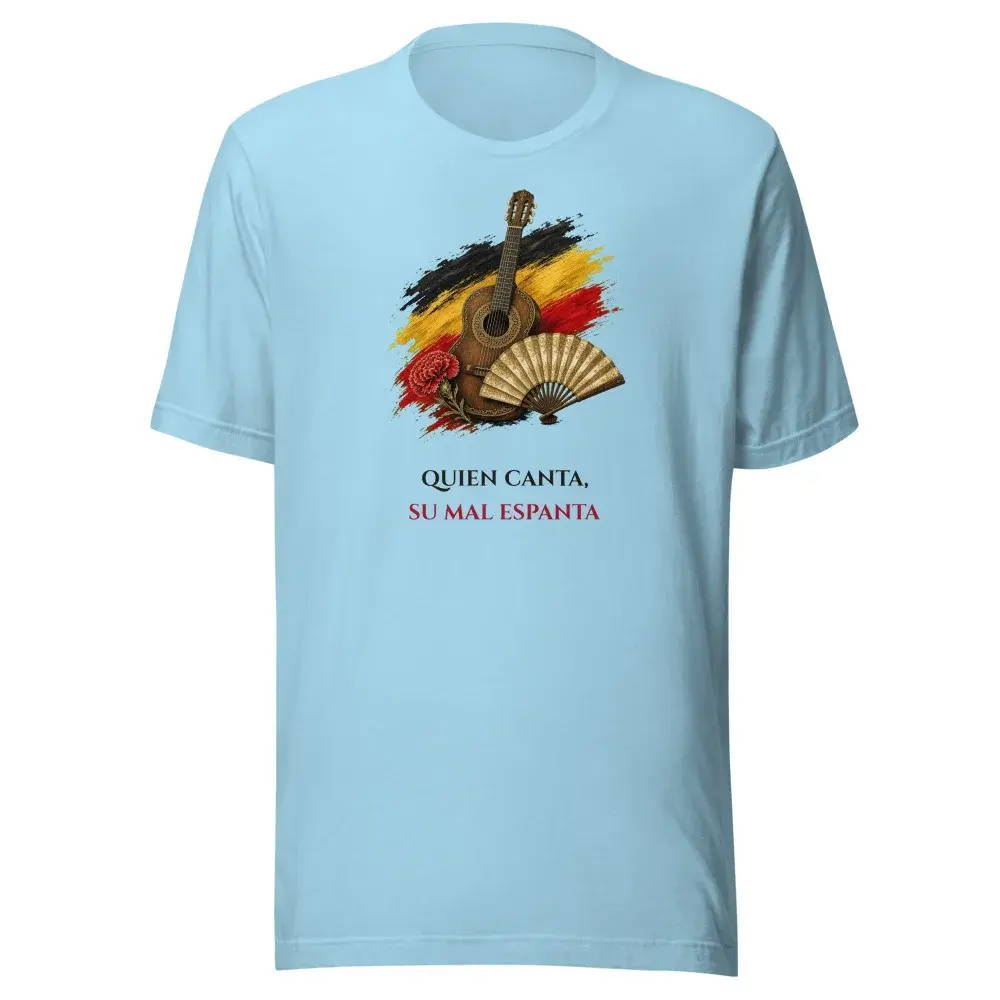 Guitarra Flamenca · Frase — Camiseta — Ocean Blue