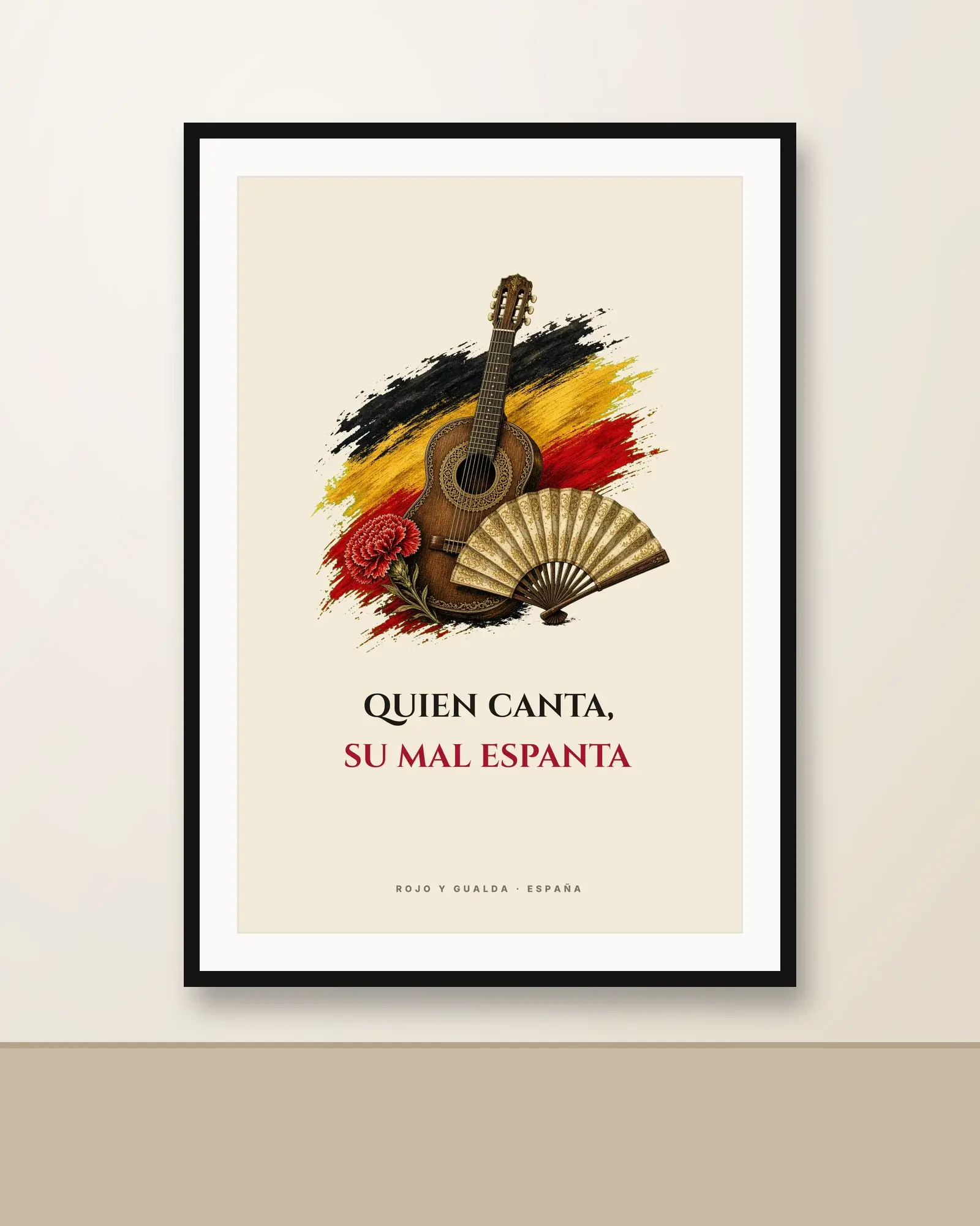 Guitarra Flamenca · Frase — Lámina enmarcada
