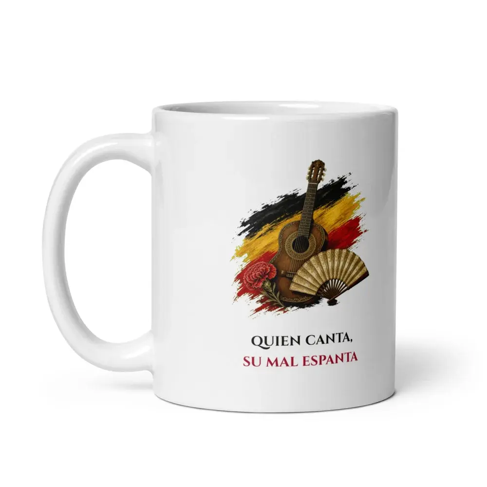 Guitarra Flamenca · Frase — Taza — White — Handle on Left