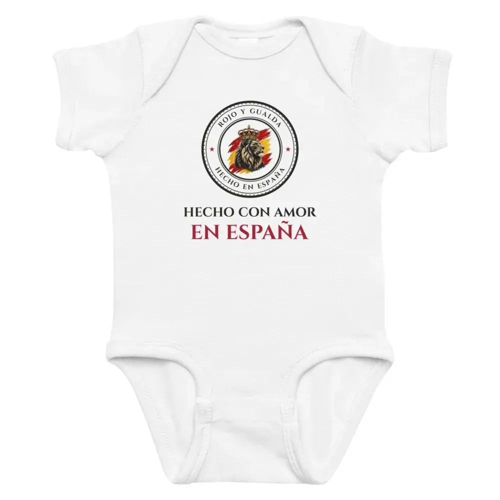 «Hecho con amor en España» — Body de bebé — White — Front