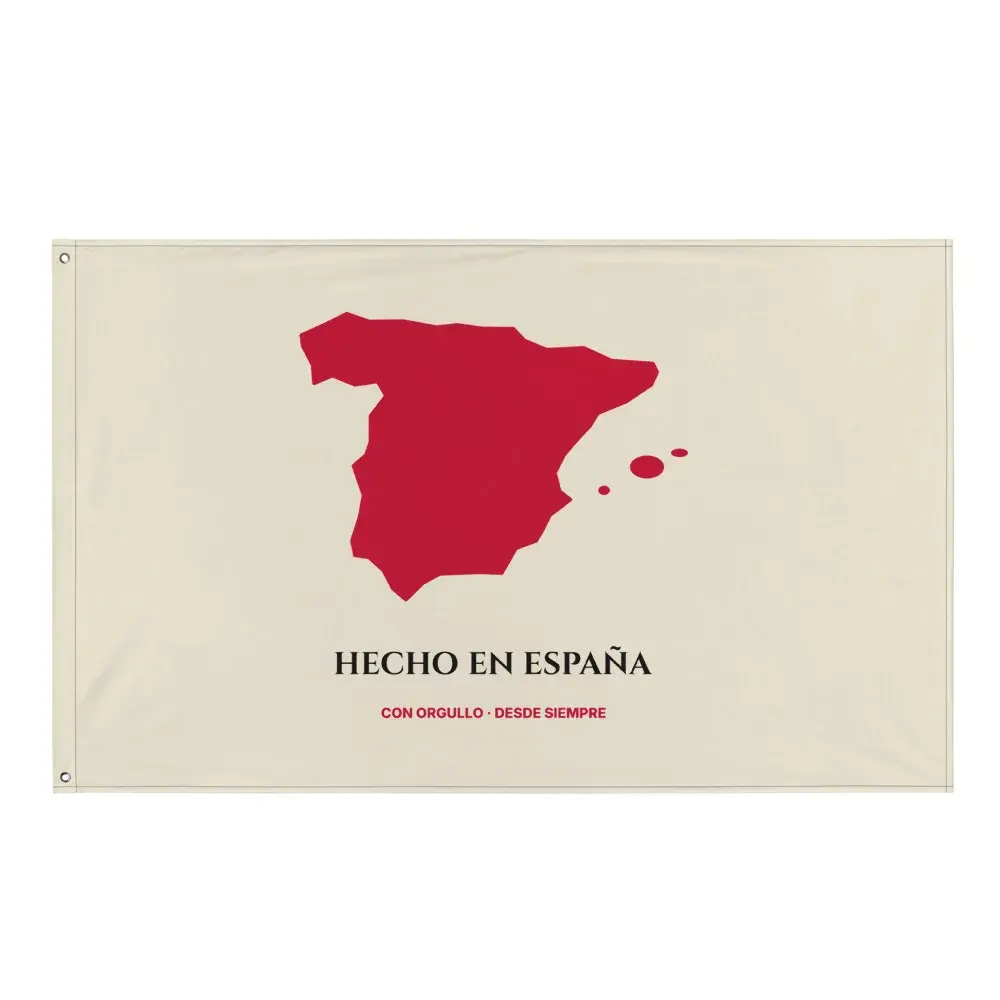 Hecho en España — Bandera — White