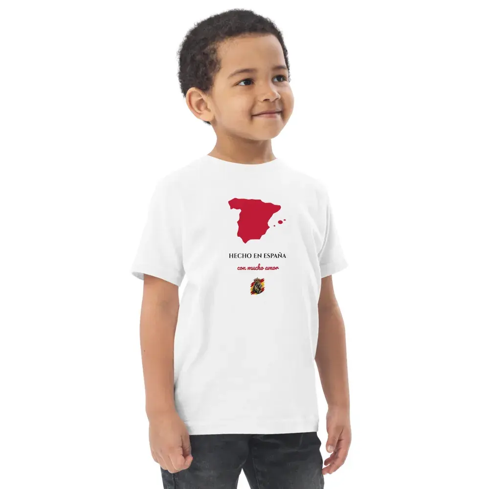 Hecho en España · Bebé — Camiseta de peque — White — Right Front — niño