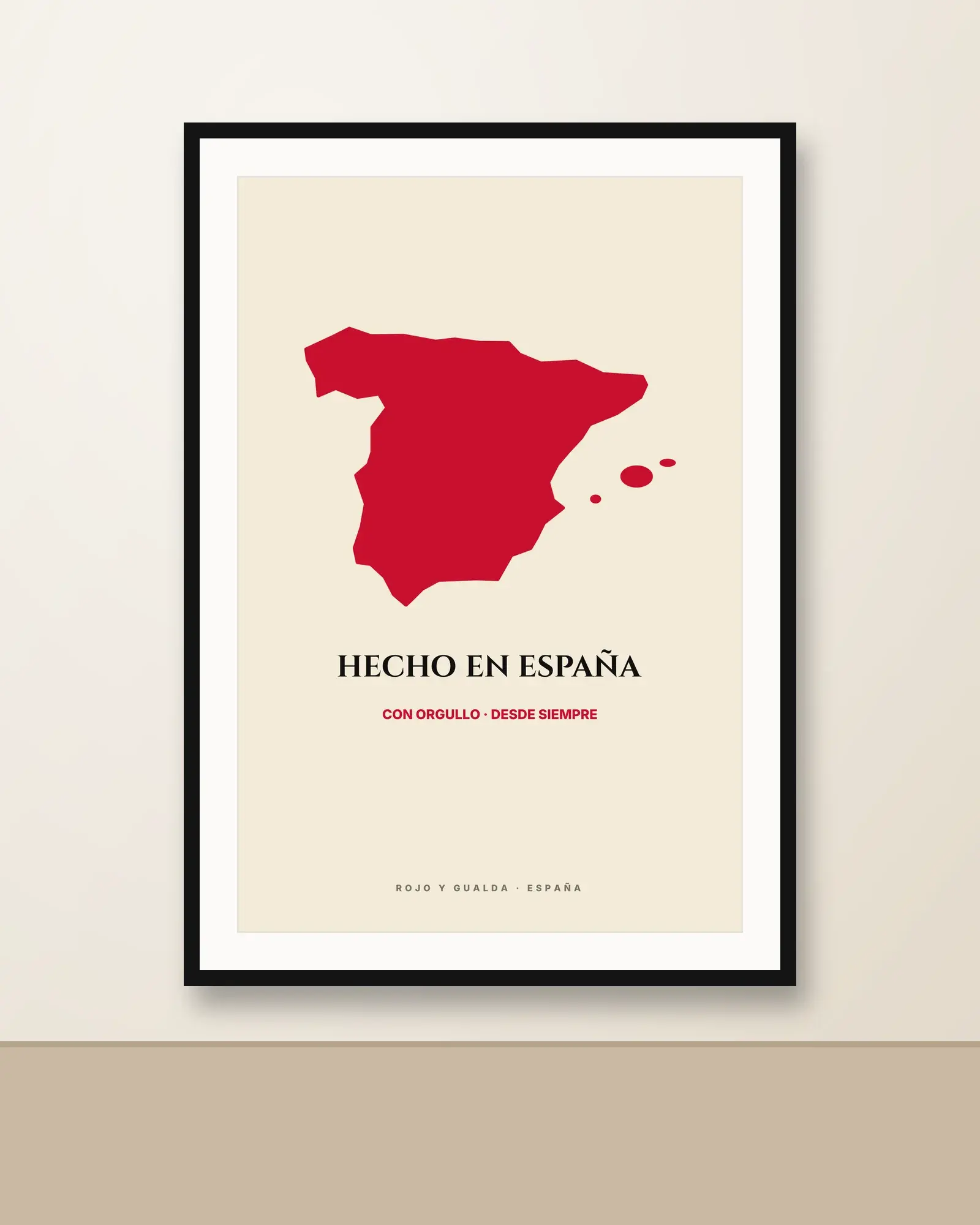 Hecho en España — Lámina enmarcada — Black