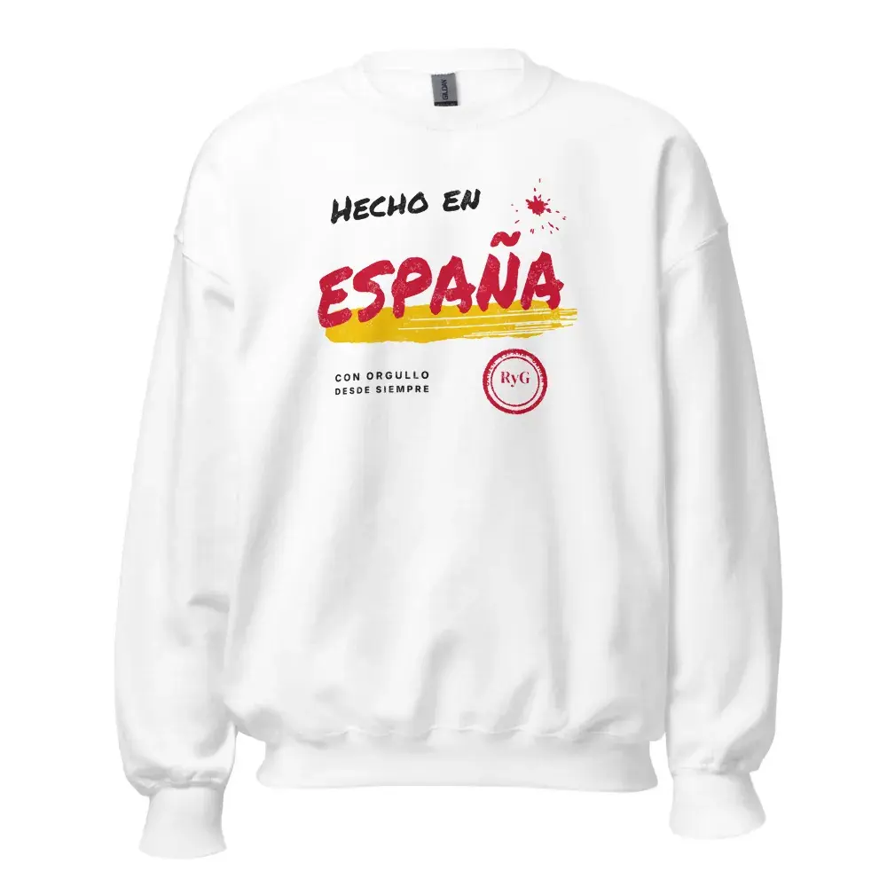 Hecho en España · Rotulado — Sudadera — White