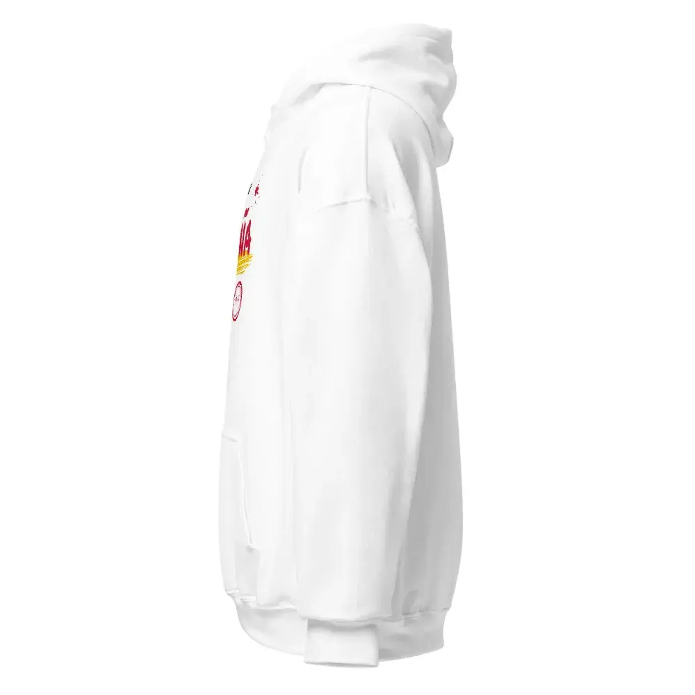 Hecho en España · Rotulado — Sudadera con capucha — White — Left