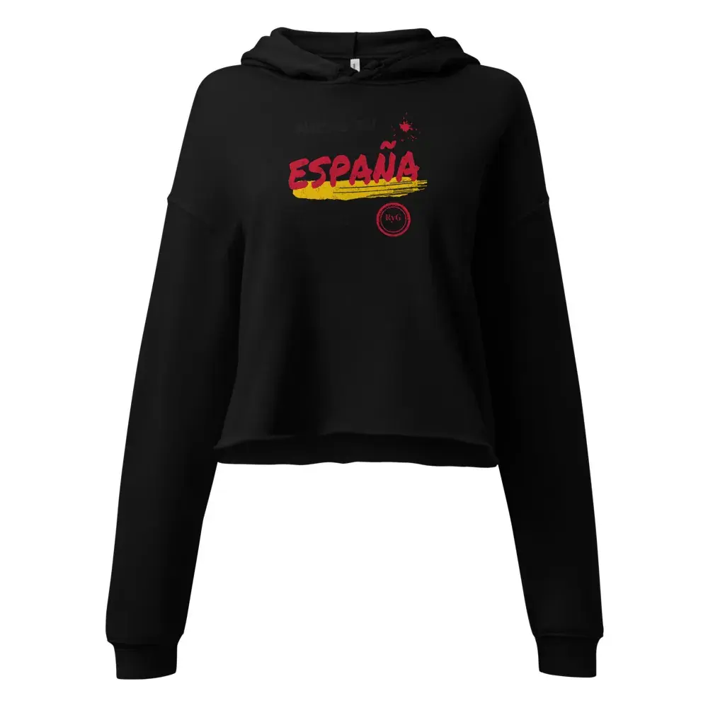 Hecho en España · Rotulado — Sudadera corta de mujer