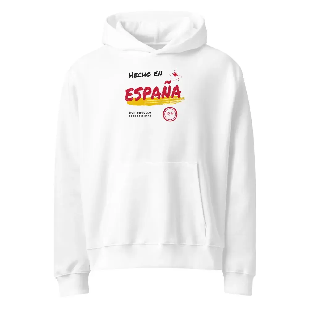 Hecho en España · Rotulado — Sudadera oversize con capucha
