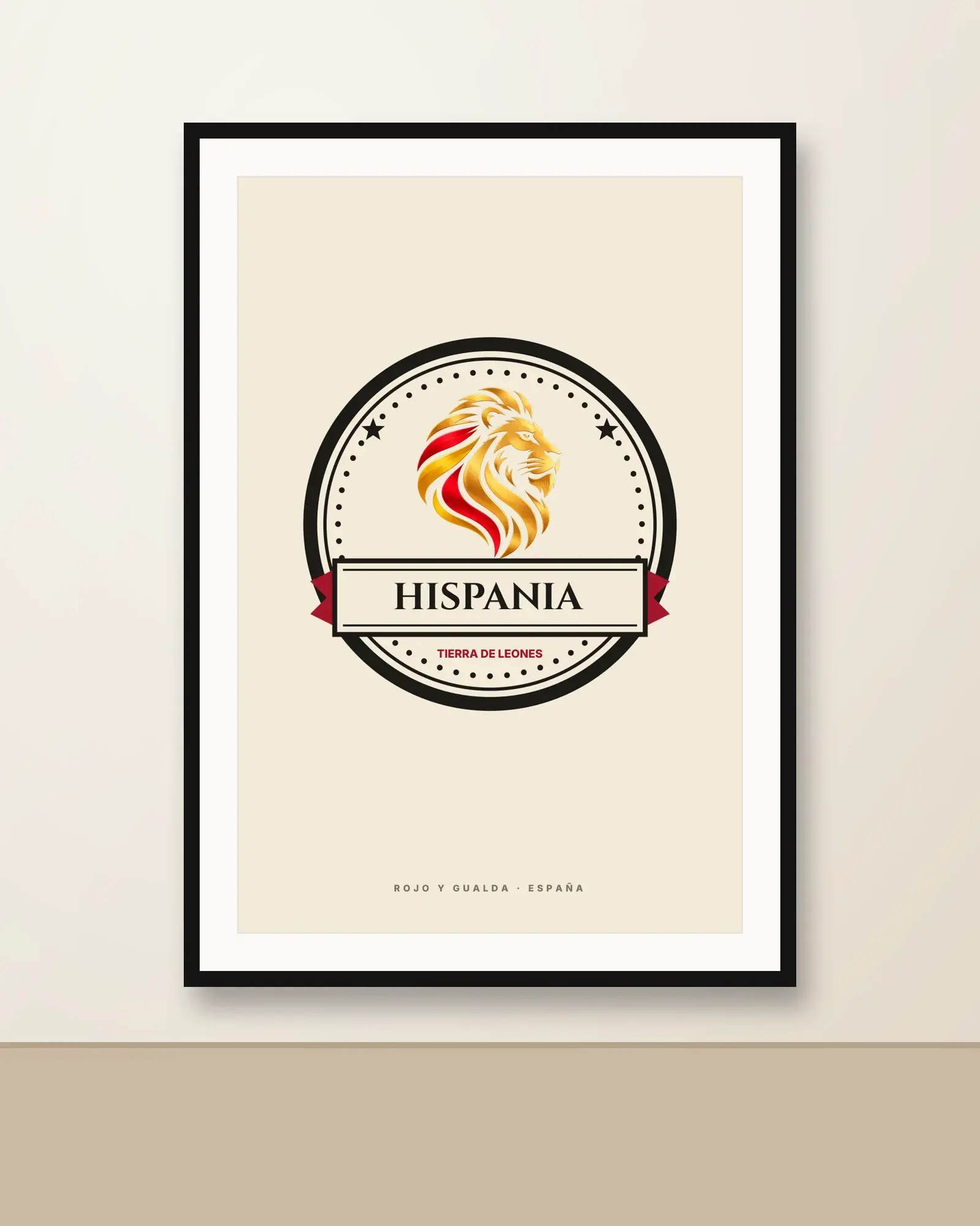 Hispania · Claro — Lámina enmarcada — Black