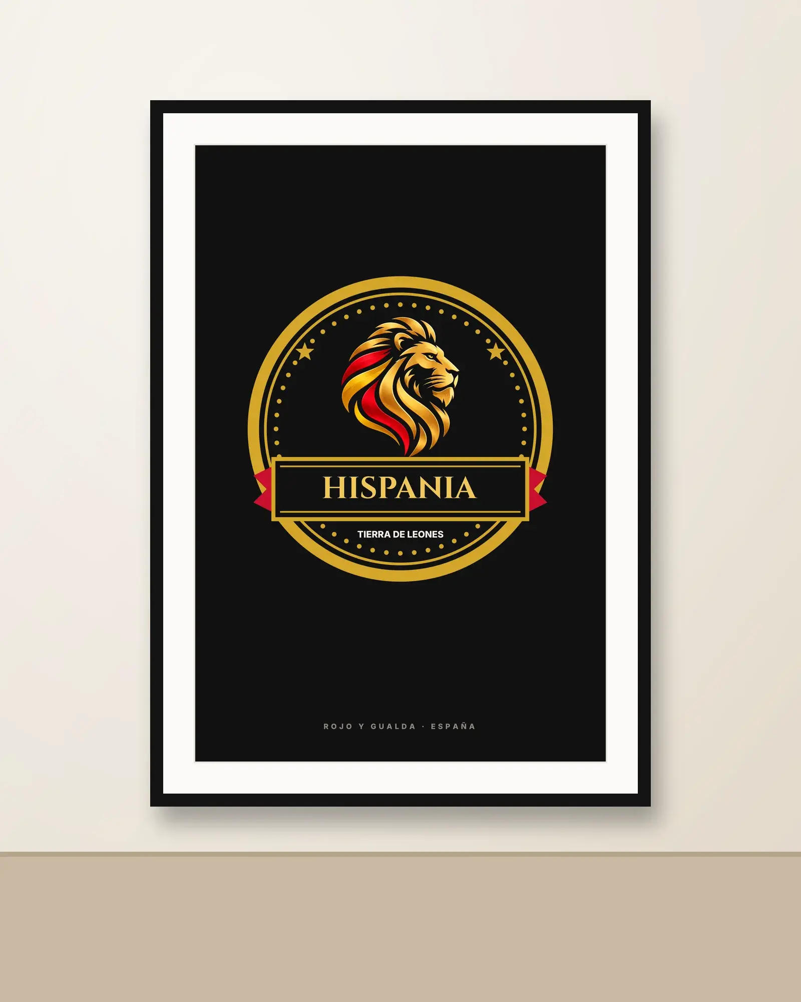 Hispania — Lámina enmarcada — Black