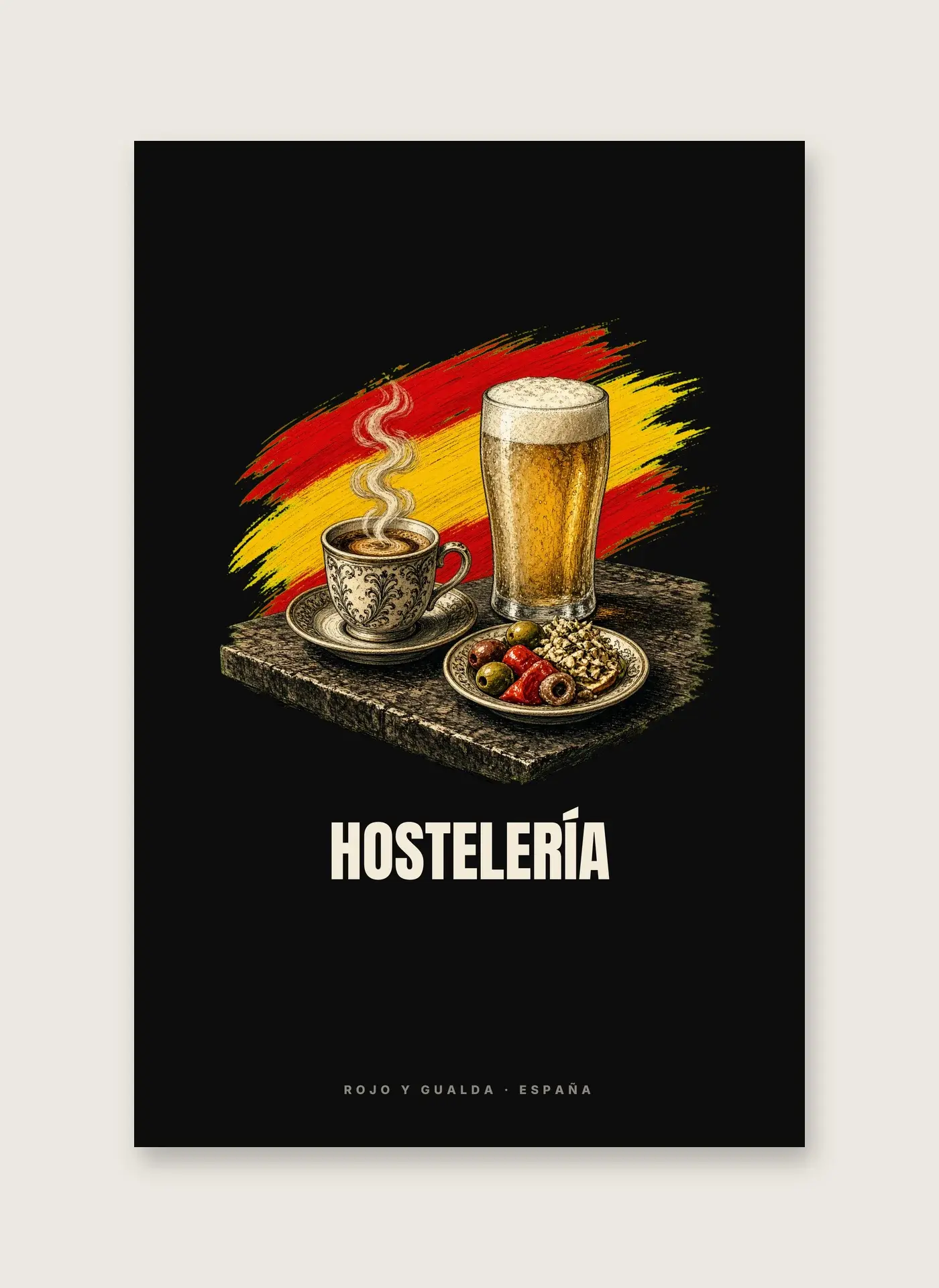 Hostelería · Arte — Lámina enmarcada — detalle