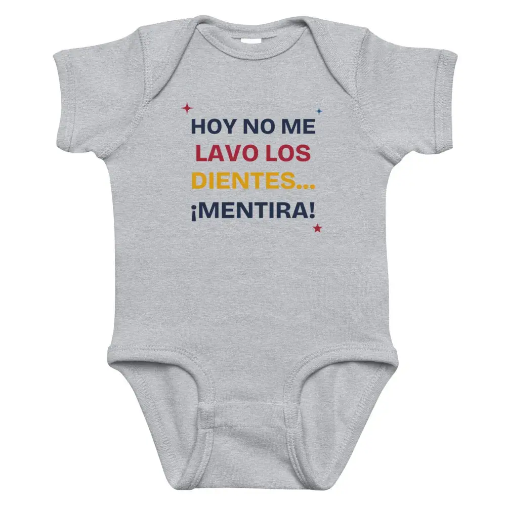 «Hoy no me lavo los dientes… mentira» — Body de bebé