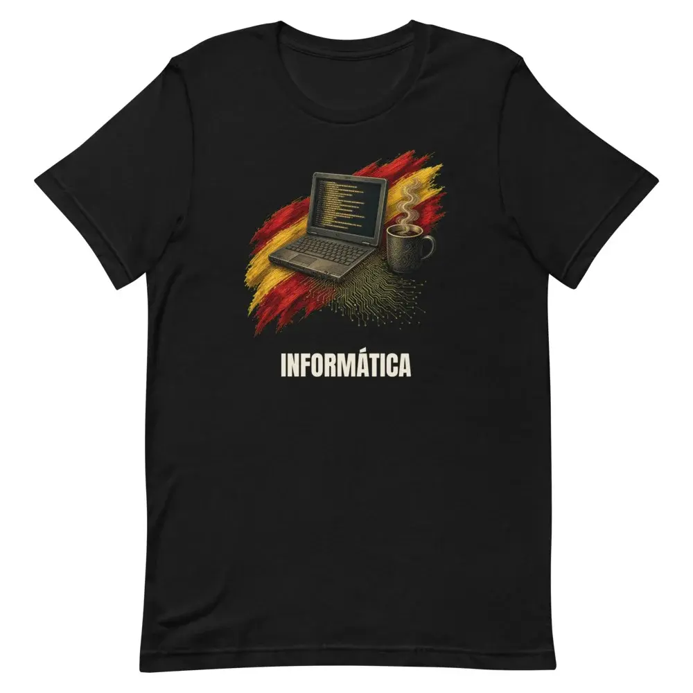 Informática · Arte — Camiseta — Black — Front