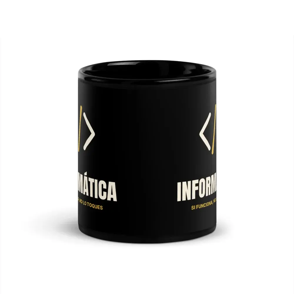 Informática Minimal — Taza — Black — Front