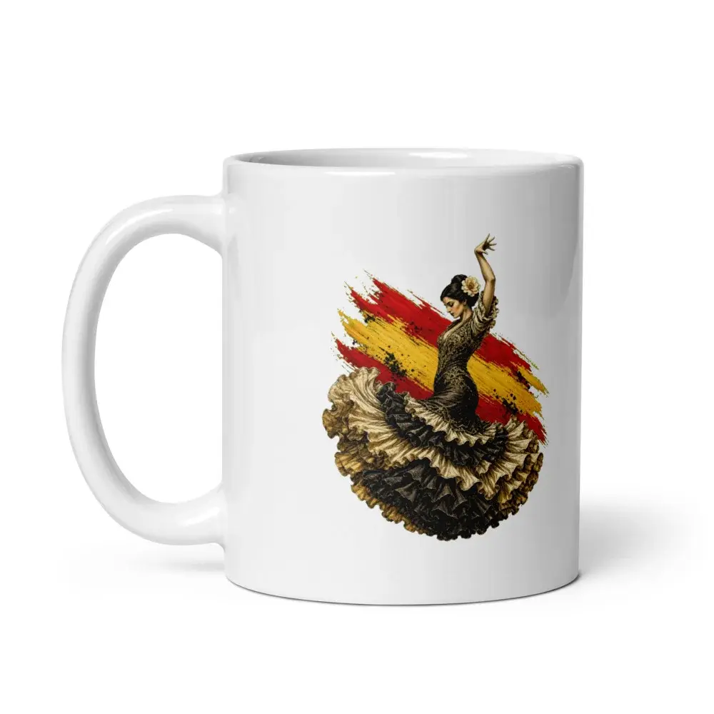 La Flamenca · Arte — Taza — White — Handle on Left