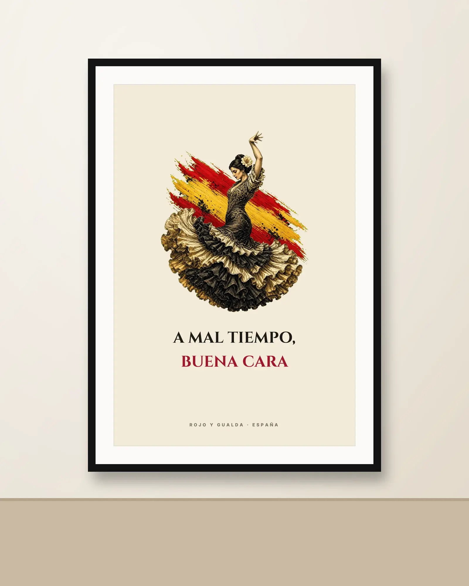 La Flamenca · Frase — Lámina enmarcada — Black